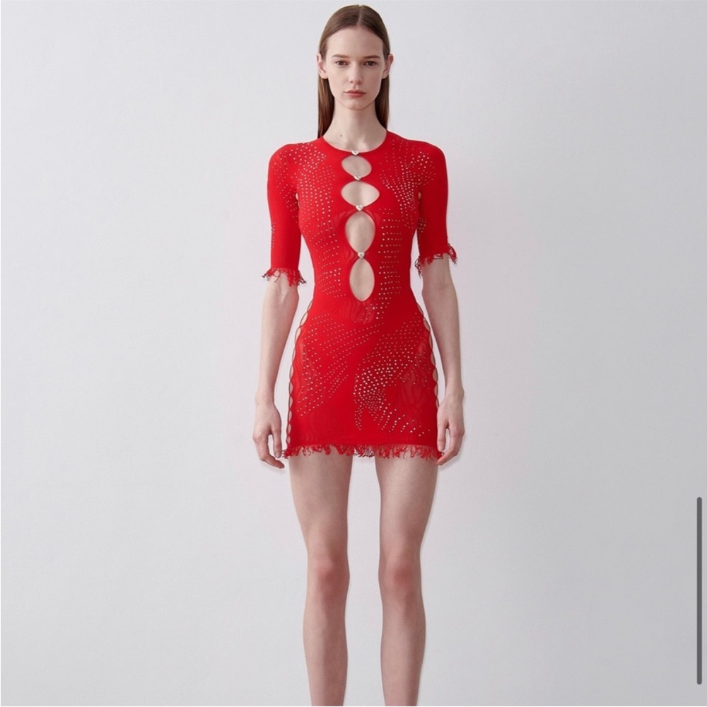 NEW Poster Girl The Miranda Mini Dress in Chilli Viral Blogger Fav Dress O/S - Picture 4 of 16